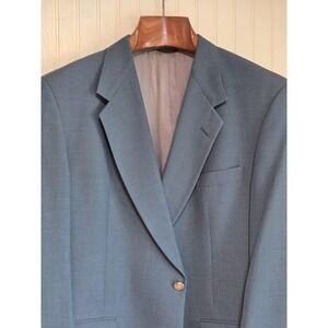 Jack Nicklaus Blazer Sport Coat Mens 42R Green 2 Button Gold Crest Buttons Golf
